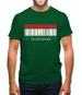 Tajikistan Barcode Style Flag Mens T-Shirt