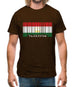 Tajikistan Barcode Style Flag Mens T-Shirt