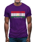 Tajikistan Barcode Style Flag Mens T-Shirt