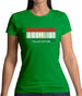 Tajikistan Barcode Style Flag Womens T-Shirt