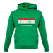 Tajikistan Barcode Style Flag unisex hoodie