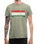 Tajikistan Barcode Style Flag Mens T-Shirt