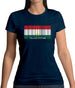 Tajikistan Barcode Style Flag Womens T-Shirt
