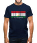 Tajikistan Barcode Style Flag Mens T-Shirt