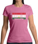 Tajikistan Barcode Style Flag Womens T-Shirt