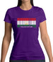 Tajikistan Barcode Style Flag Womens T-Shirt