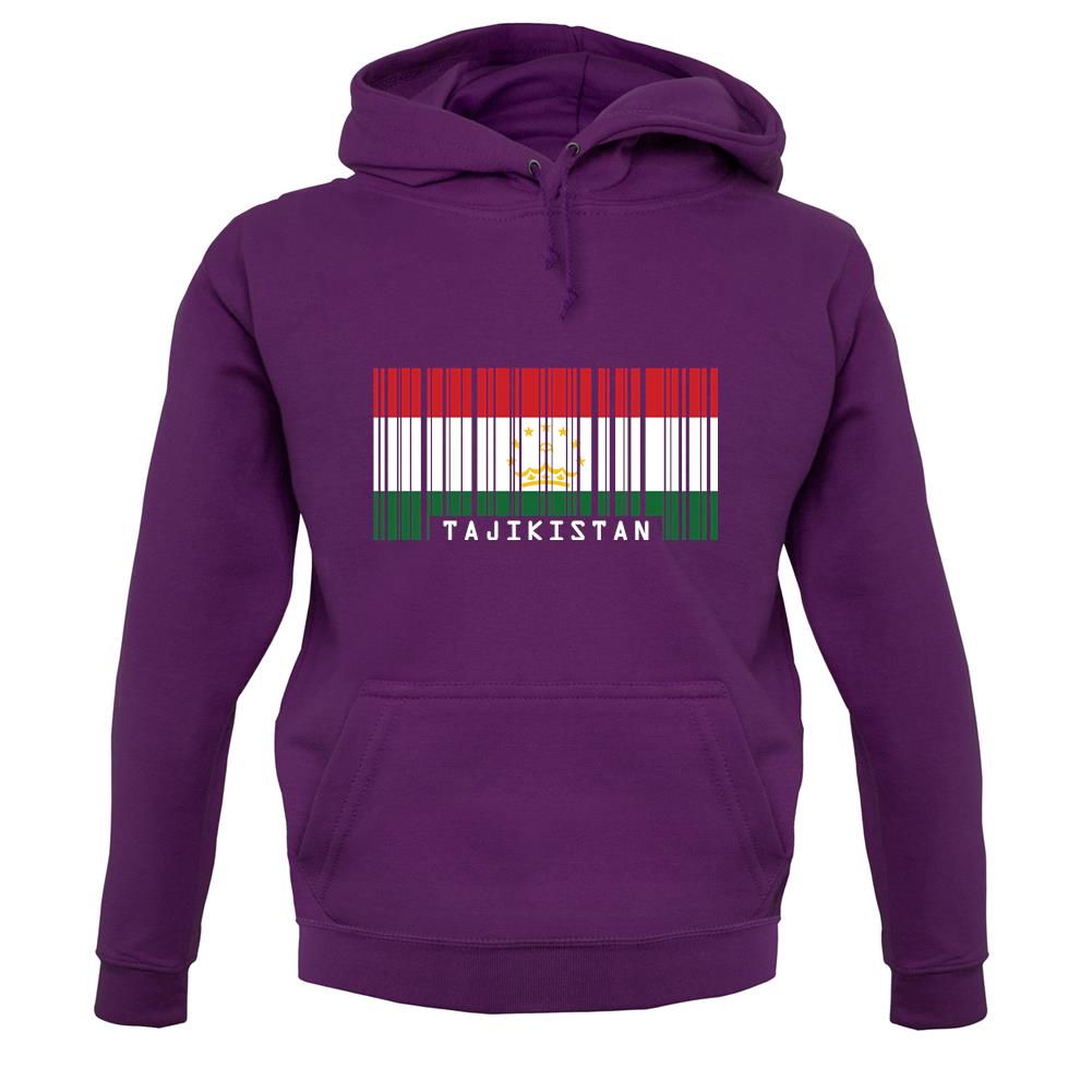 Tajikistan Barcode Style Flag unisex hoodie