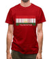 Tajikistan Barcode Style Flag Mens T-Shirt