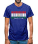 Tajikistan Barcode Style Flag Mens T-Shirt