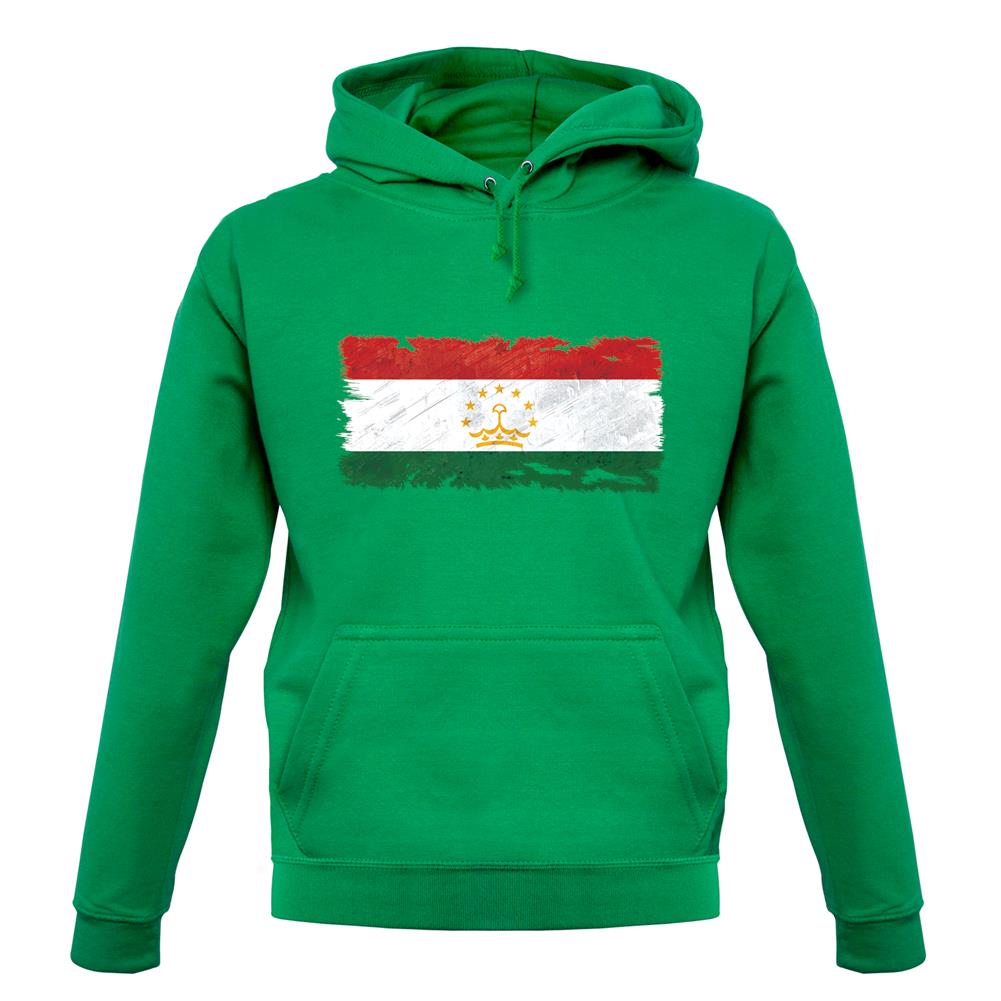Tajikistan Grunge Style Flag unisex hoodie