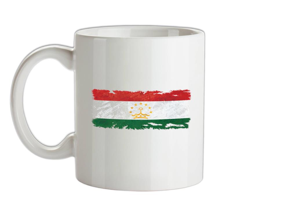 Tajikistan Grunge Style Flag Ceramic Mug