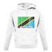 Tanzania Barcode Style Flag unisex hoodie