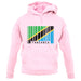 Tanzania Barcode Style Flag unisex hoodie