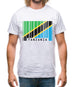 Tanzania Barcode Style Flag Mens T-Shirt