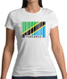 Tanzania Barcode Style Flag Womens T-Shirt