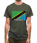 Tanzania Barcode Style Flag Mens T-Shirt