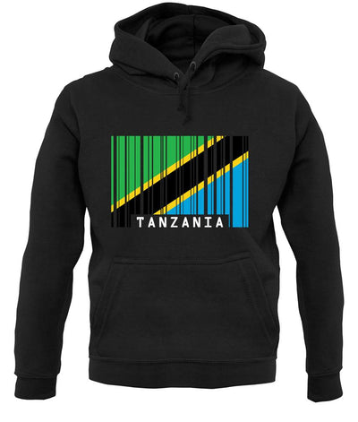 Tanzania Barcode Style Flag unisex hoodie