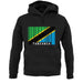 Tanzania Barcode Style Flag unisex hoodie