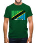 Tanzania Barcode Style Flag Mens T-Shirt