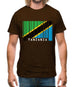 Tanzania Barcode Style Flag Mens T-Shirt