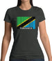 Tanzania Barcode Style Flag Womens T-Shirt