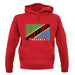Tanzania Barcode Style Flag unisex hoodie