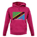 Tanzania Barcode Style Flag unisex hoodie