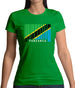 Tanzania Barcode Style Flag Womens T-Shirt