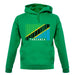 Tanzania Barcode Style Flag unisex hoodie