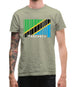 Tanzania Barcode Style Flag Mens T-Shirt