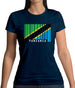 Tanzania Barcode Style Flag Womens T-Shirt