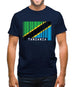 Tanzania Barcode Style Flag Mens T-Shirt