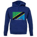 Tanzania Barcode Style Flag unisex hoodie