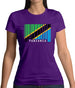 Tanzania Barcode Style Flag Womens T-Shirt