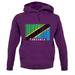 Tanzania Barcode Style Flag unisex hoodie