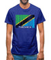 Tanzania Barcode Style Flag Mens T-Shirt