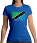 Tanzania Barcode Style Flag Womens T-Shirt