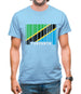 Tanzania Barcode Style Flag Mens T-Shirt