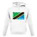 Tanzania Grunge Style Flag unisex hoodie