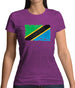 Tanzania Grunge Style Flag Womens T-Shirt