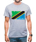 Tanzania Grunge Style Flag Mens T-Shirt