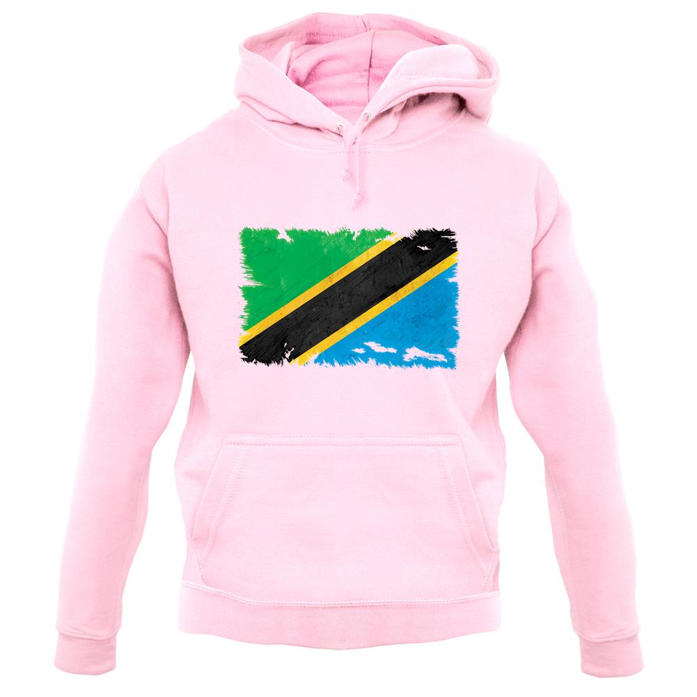Tanzania Grunge Style Flag unisex hoodie