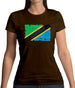 Tanzania Grunge Style Flag Womens T-Shirt