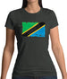 Tanzania Grunge Style Flag Womens T-Shirt