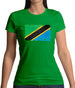 Tanzania Grunge Style Flag Womens T-Shirt