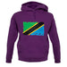 Tanzania Grunge Style Flag unisex hoodie
