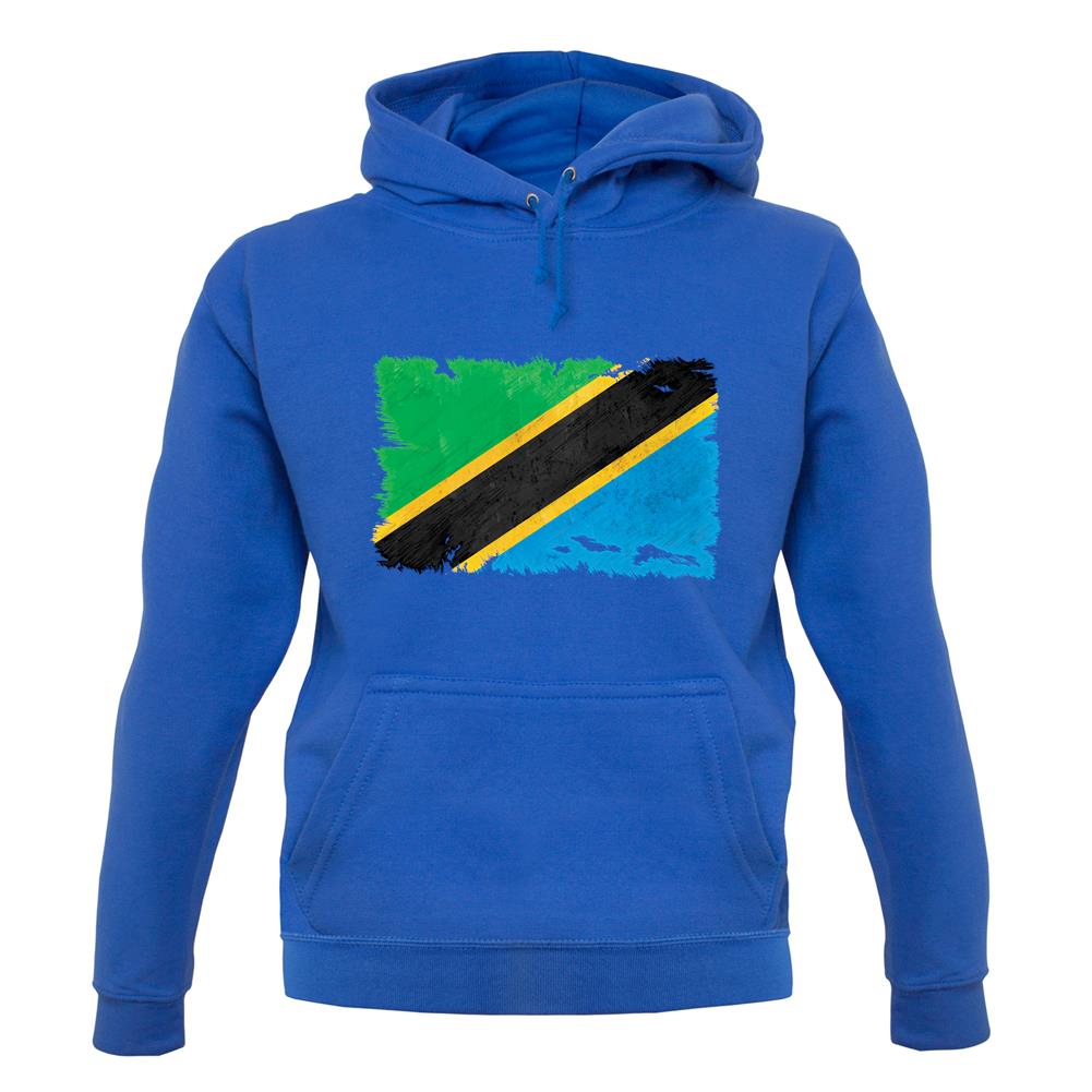 Tanzania Grunge Style Flag unisex hoodie