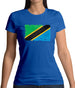 Tanzania Grunge Style Flag Womens T-Shirt