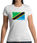 Tanzania Grunge Style Flag Womens T-Shirt