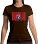 Tennessee Barcode Style Flag Womens T-Shirt